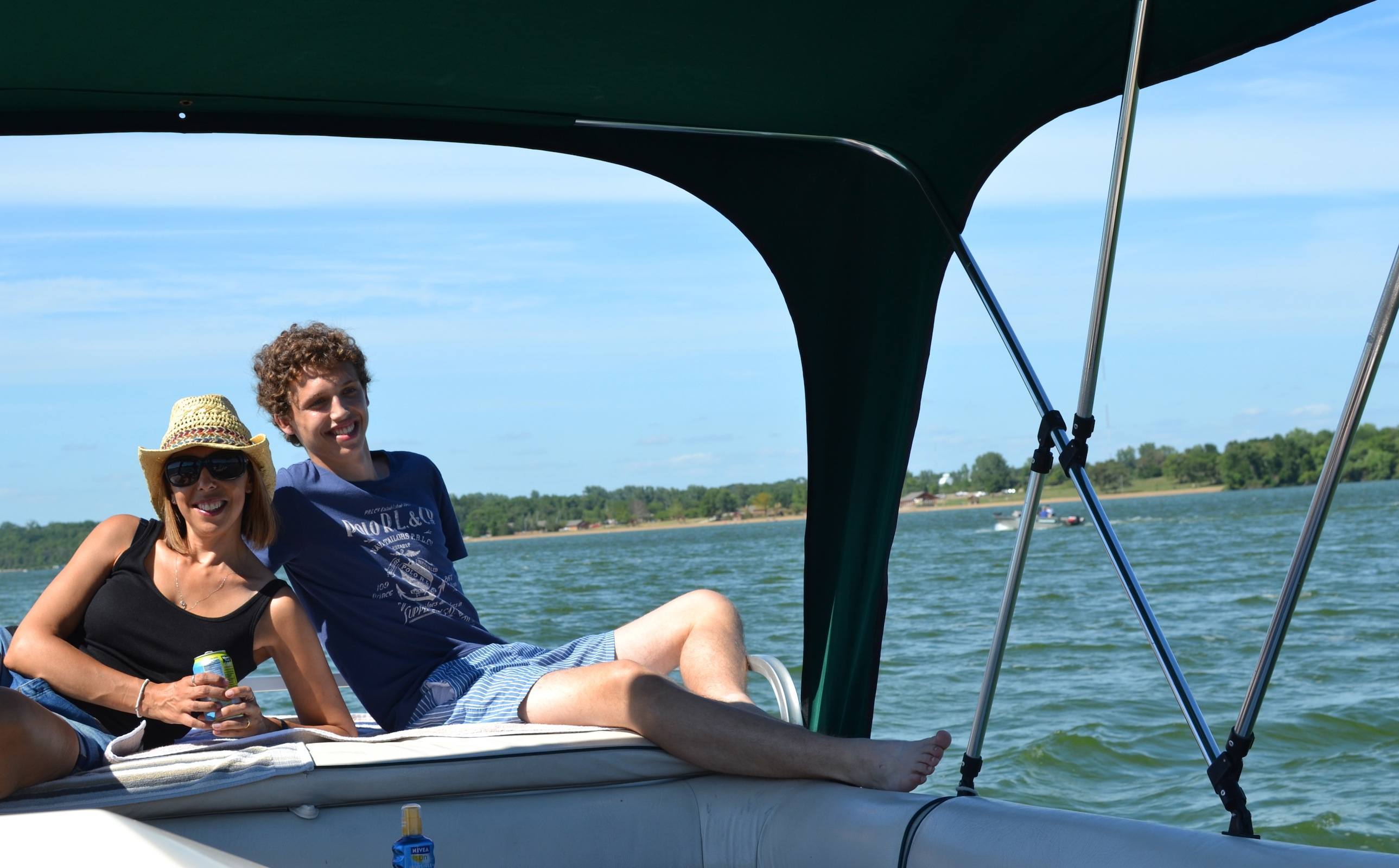 Chillin' at the stern (back of the boat)