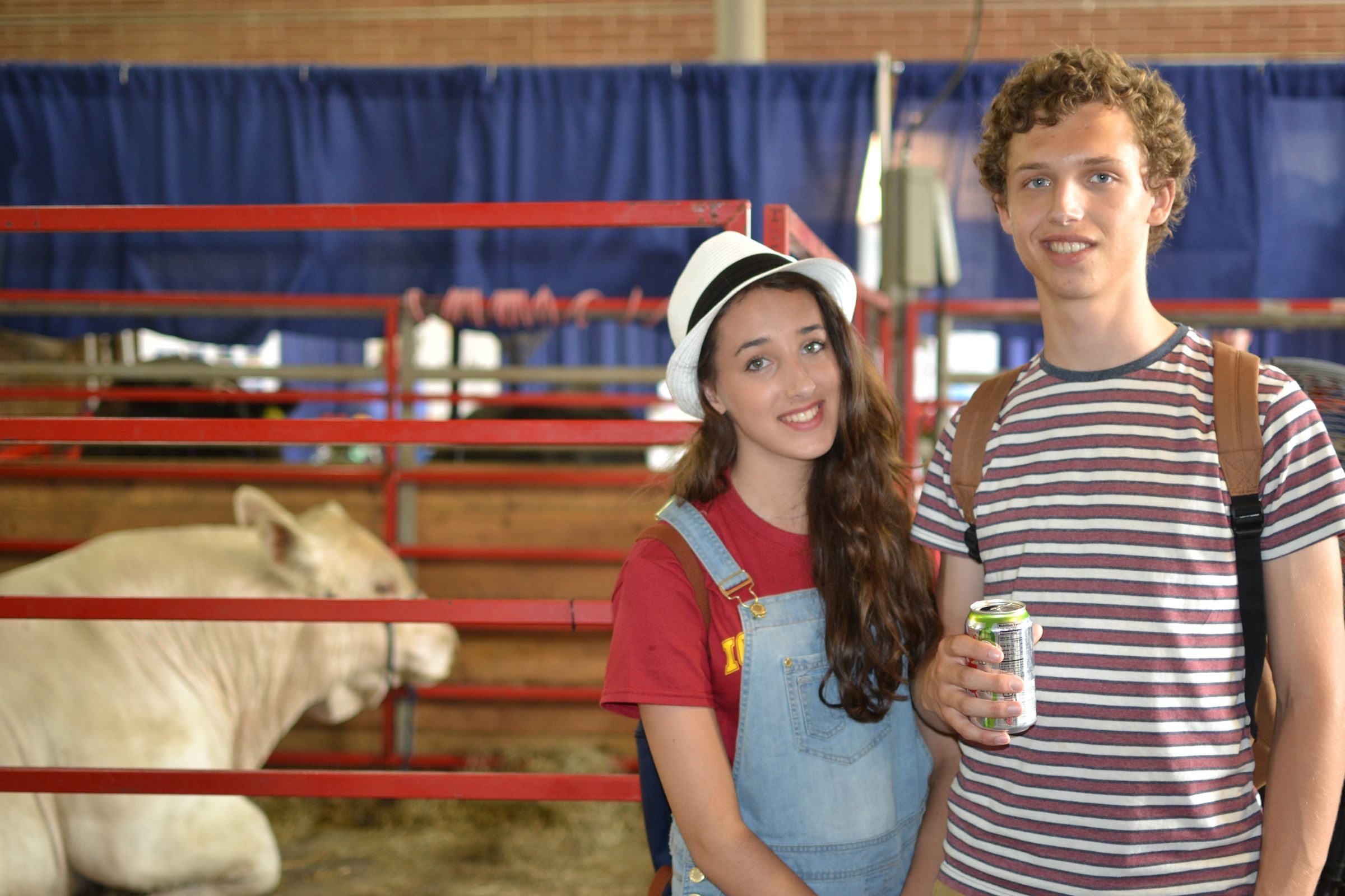 You can't see but behind was a contestant for biggest Bull